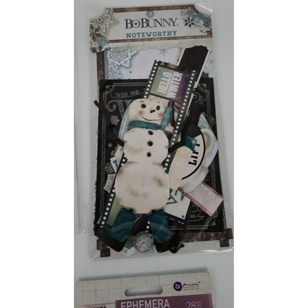 Fall Winter Scrapbooking Ephemera Stickers Cardstock Embellishments‎ Craft Lot
